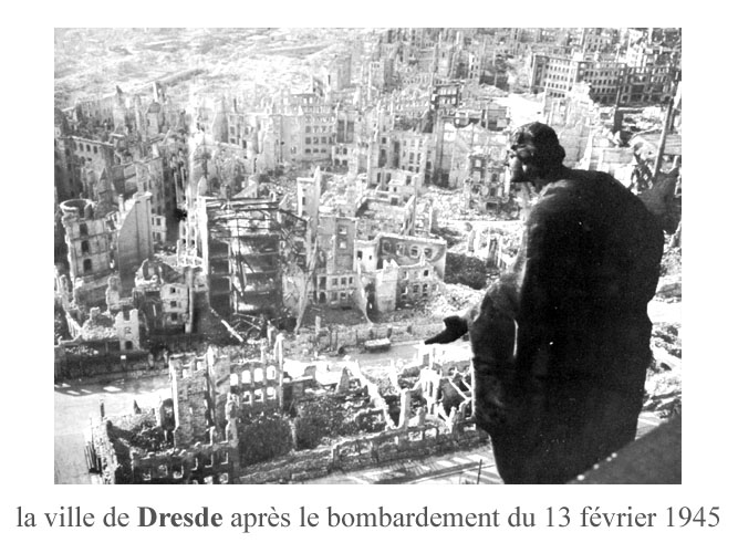 ville de Dresde avant et après le bombardement