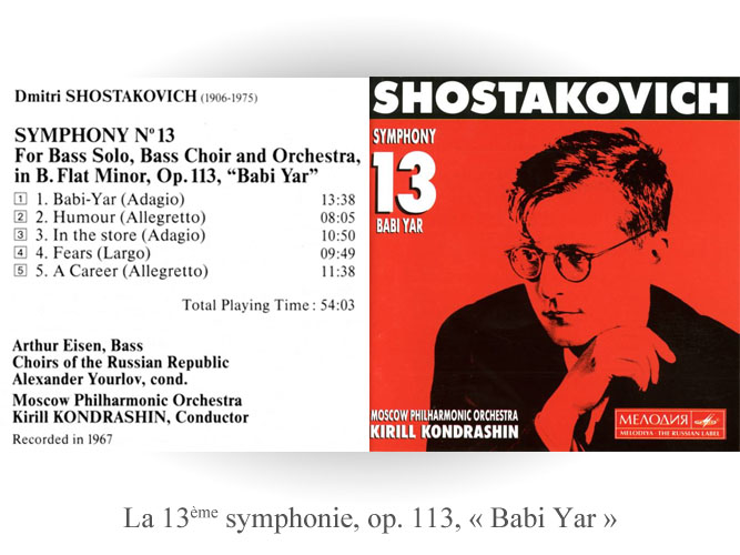 La 13ème symphonie, op113, Babi Yar