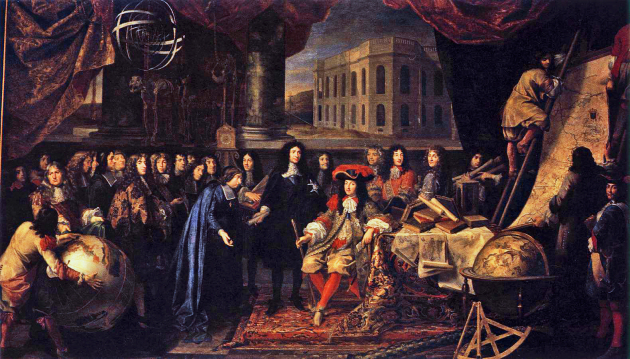 Présentation par Colbert des membres de l'Académie des Sciences à Louis XIV en 1667